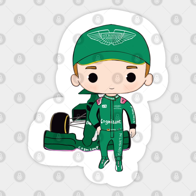 Sebastian Vettel Sticker by cutedrivers